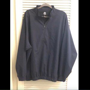 FootJoy XL Windbreaker Navy Golf Pullover Half Zip